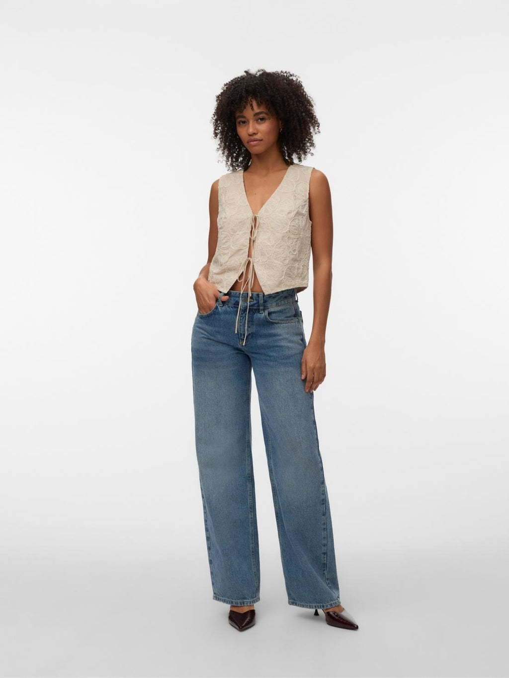 10344377/Oatmeal OATMEAL EMBROIDERY VERO MODA