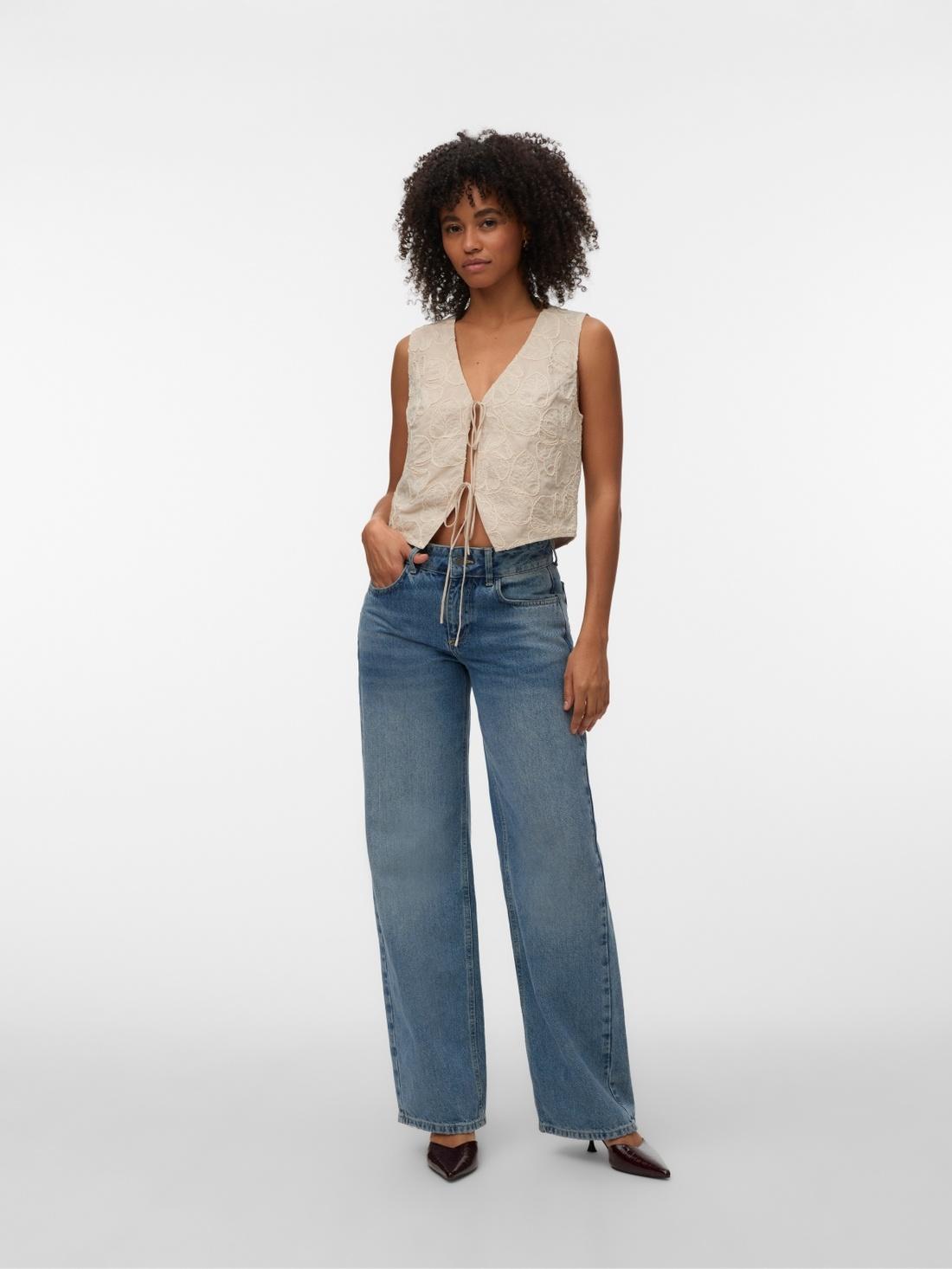10344377/Oatmeal OATMEAL EMBROIDERY VERO MODA