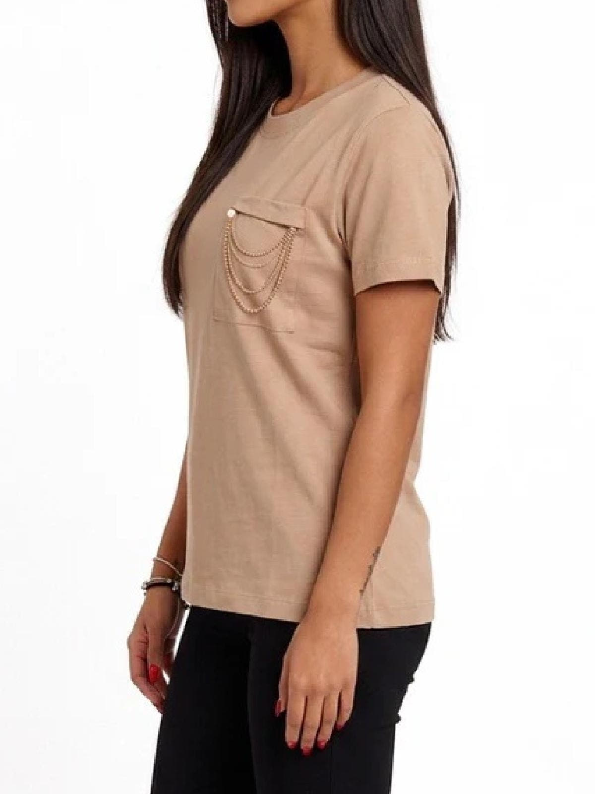 T-SHIRT G/C CON TASCHINO 
