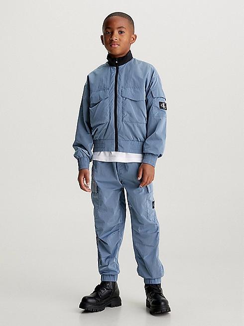 STRUCTURED NYLON ZIPPED BOMBER IB0IB01982T/CFQ CALVIN KLEIN JEANS