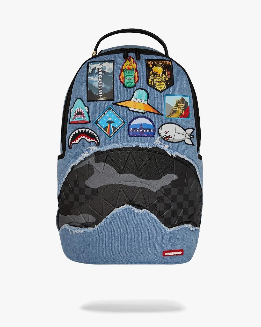 DENIM TEAR 3 AM PATCHES <BR/>BACKPACK 