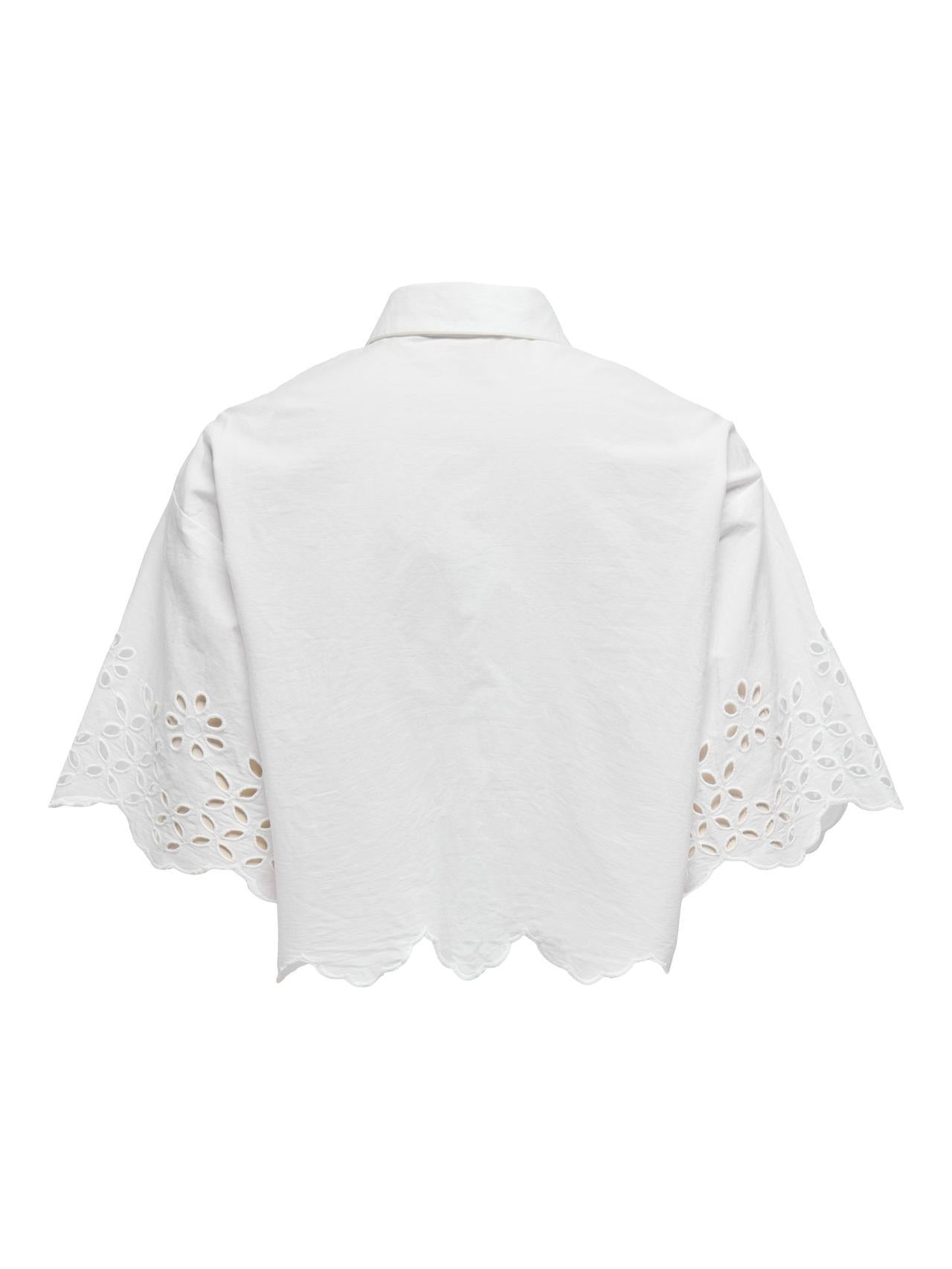 ONLMINA LIFE SS BOXY SHIRT WVN 15345017/Bright White ONLY