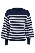WOMEN'S CREW NECK SWEATER WITH PUFFED CUFFS