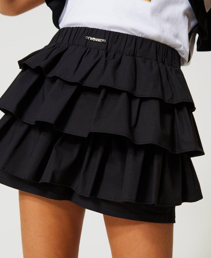 GONNA/PANTALONE IN POPELINE CON BALZE 231GJ2Q5C/0006 TWINSET