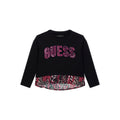 HIGH LOW LS T-SHIRT W/CHIFFON 