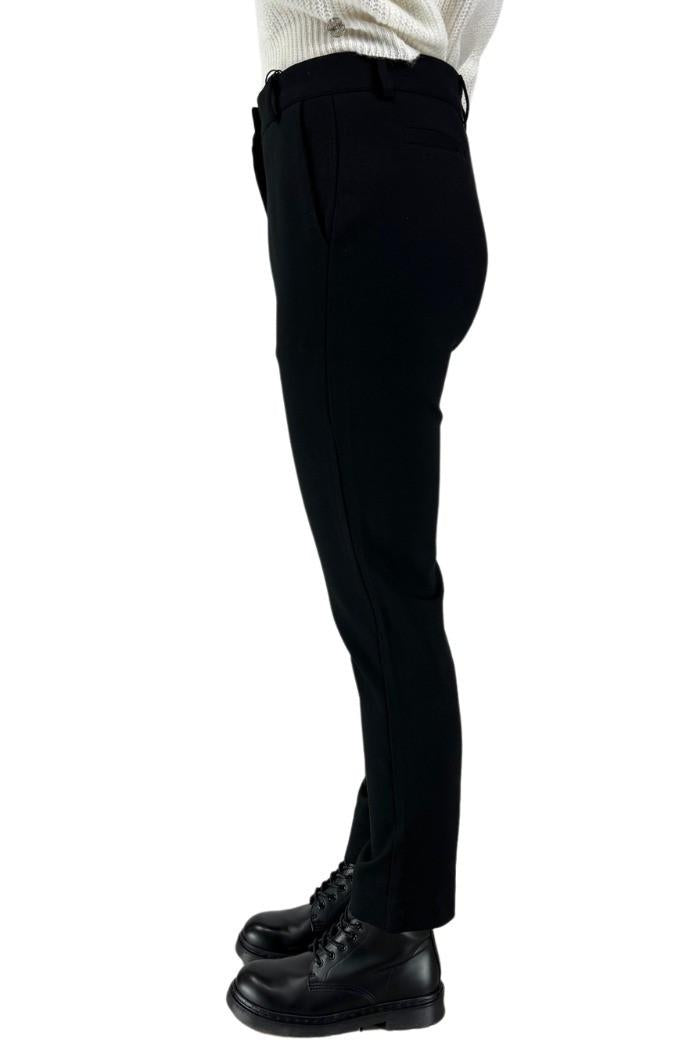 PANTALONE CHINO IN PUNTO MILANO MW25110/NERO MARKUP