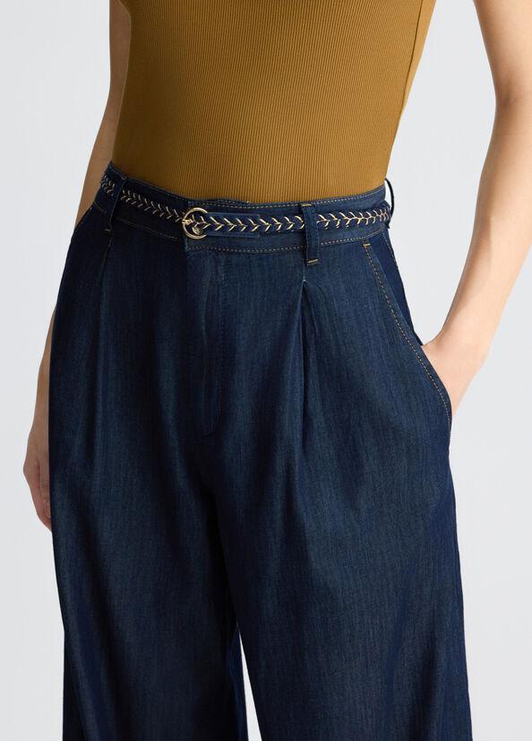 PANT.FLARE PIEGHE H.W. 