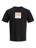 JACK AND JONES JORCATSKILLS SQUARE BRANDING TEE SSCN LN