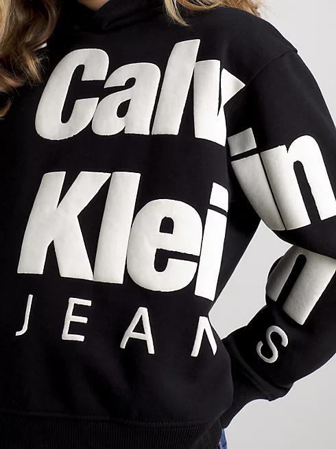 BLOWN-UP LOGO FLEECE HOODIE IB0IB01860/BEH CALVIN KLEIN JEANS