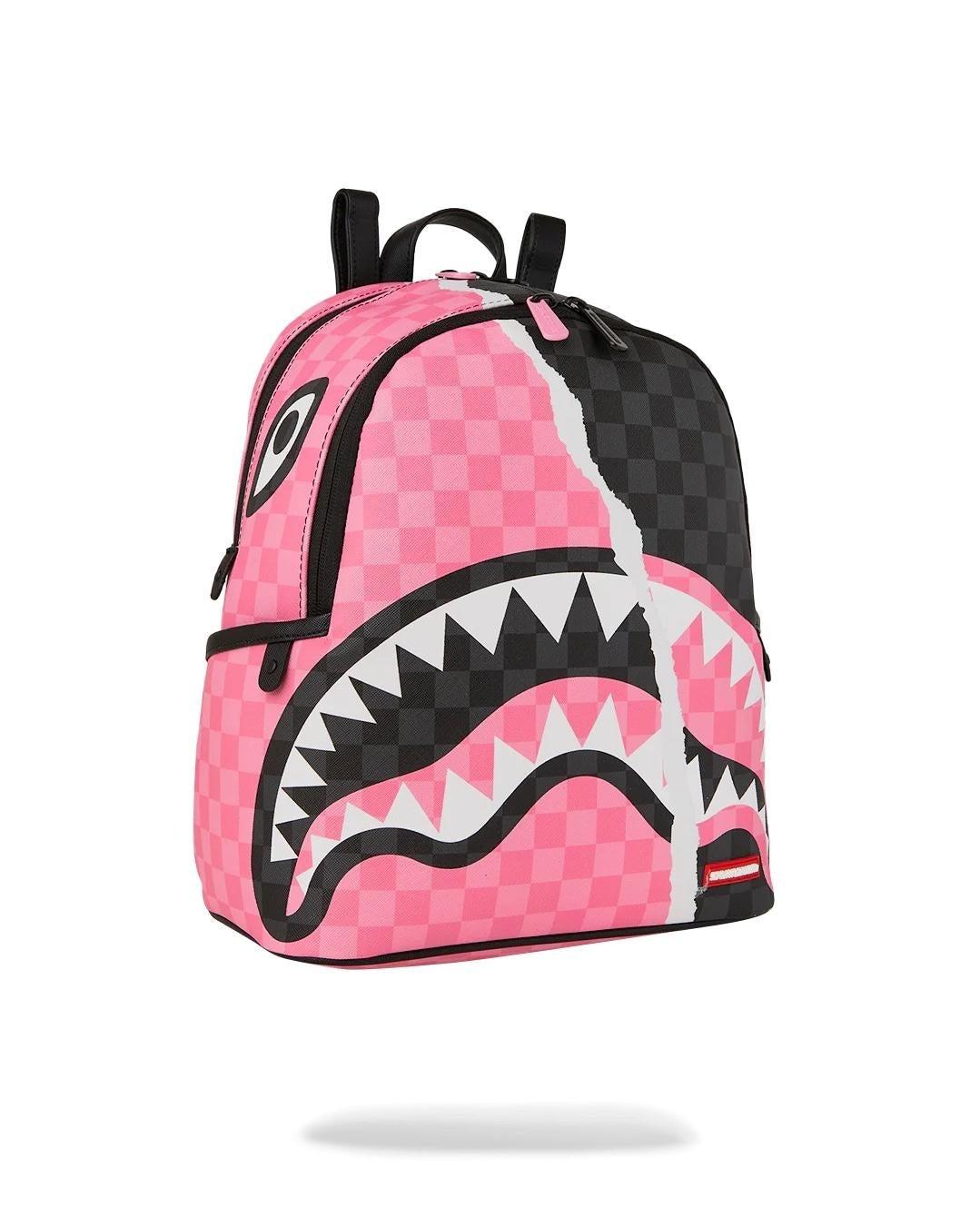 PINK AND BLACK TEAR SIP SAVAGE BACKPACK 910B8276NSZ/PINK SPRAYGROUND