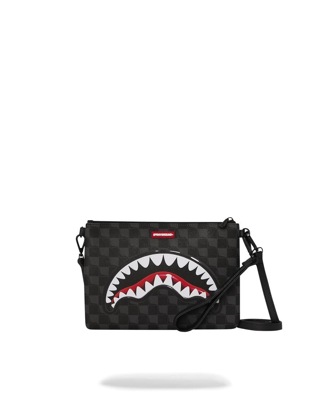 SHARKS IN PARIS BALLOON BLACK<BR/>CROSSOVER CLUTCH 
