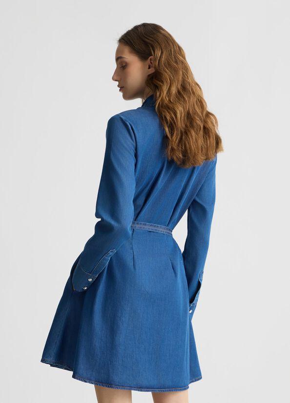 ECS ABITO CORTO DENIM PIEGHE 