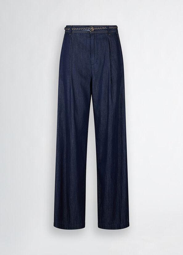 PANT.FLARE PIEGHE H.W. 