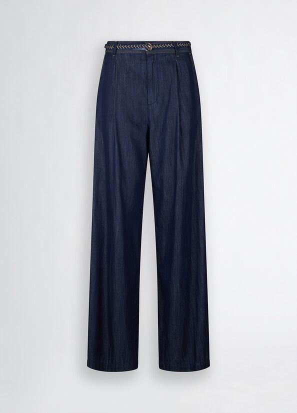 PANT.FLARE PIEGHE H.W. 