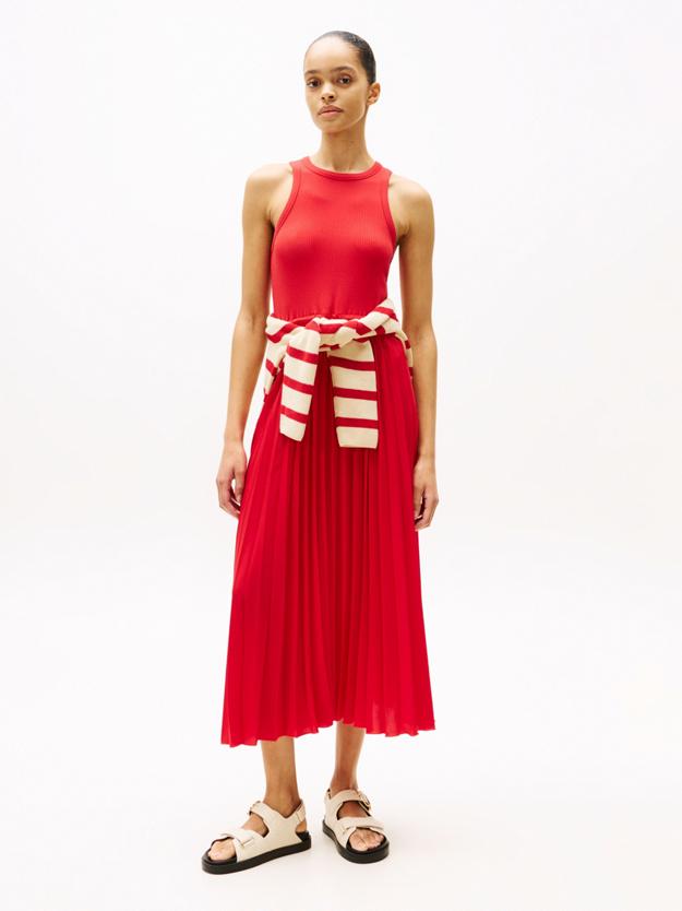 RIB TANK PLEATED DRE WW0WW39342/XLG TOMMY HILFIGER