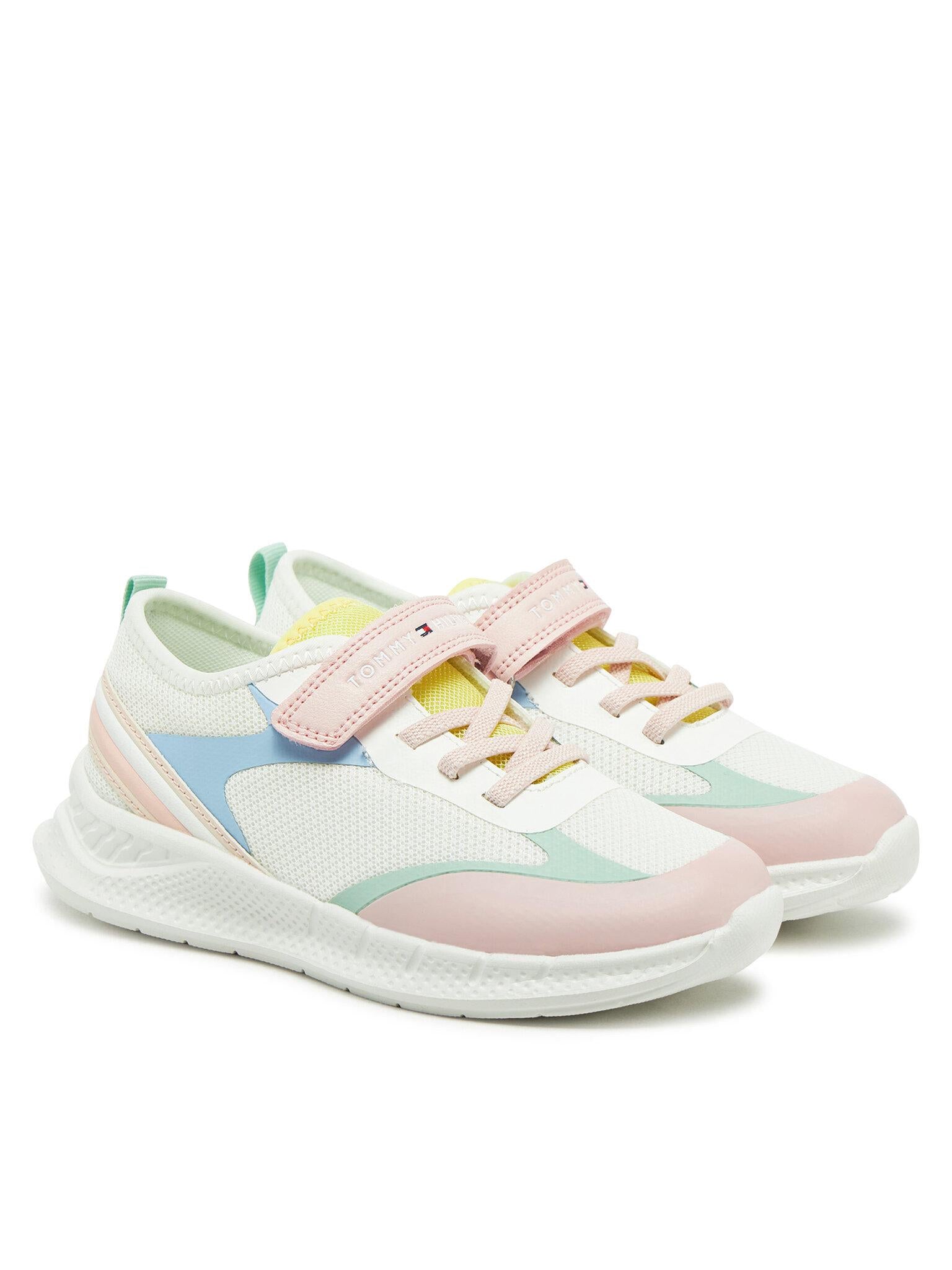 SNEAKER BASSA LACCI/VELCRO 