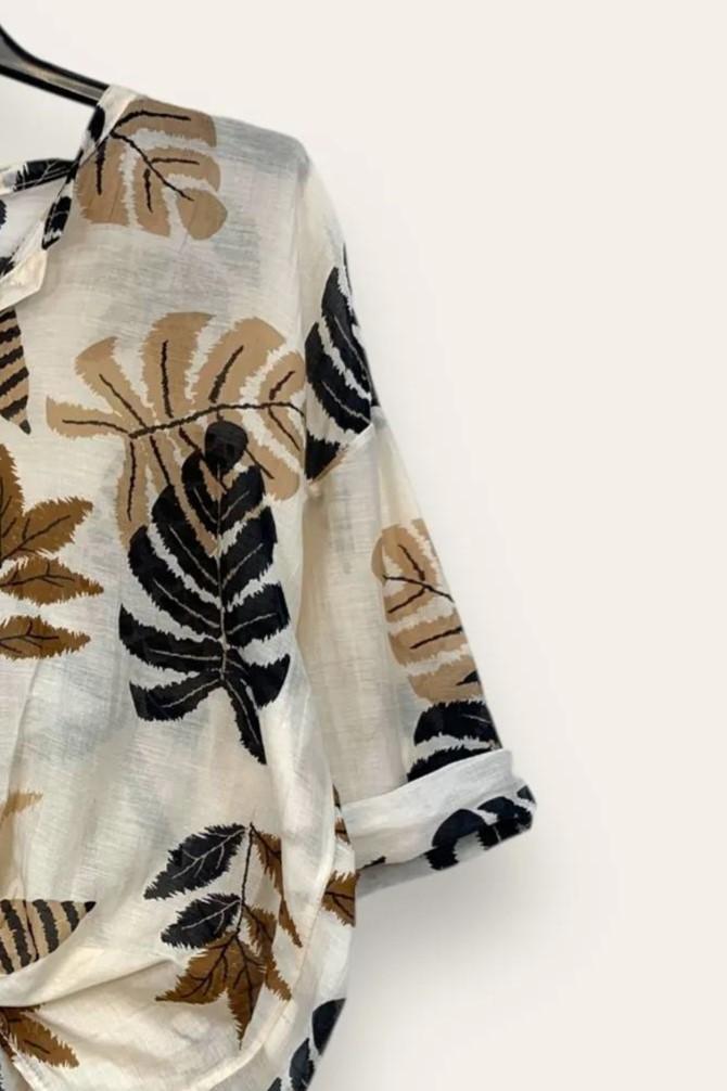 Camicia seta e cotone in fantasia 