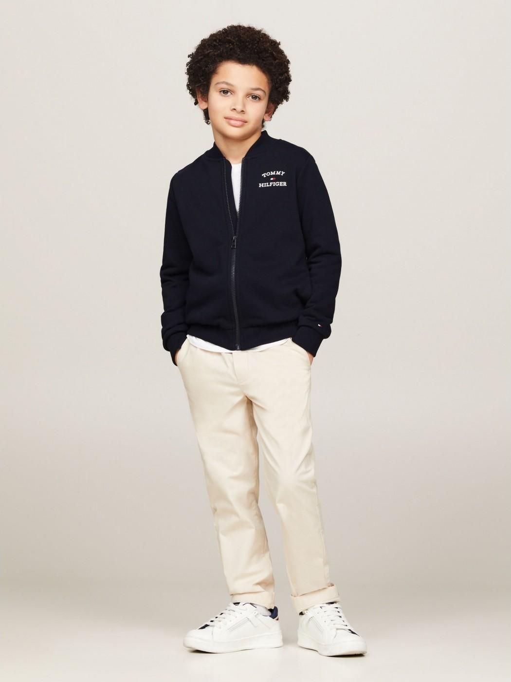 TH LOGO ZIP TROUGH SWEATSHIRT 