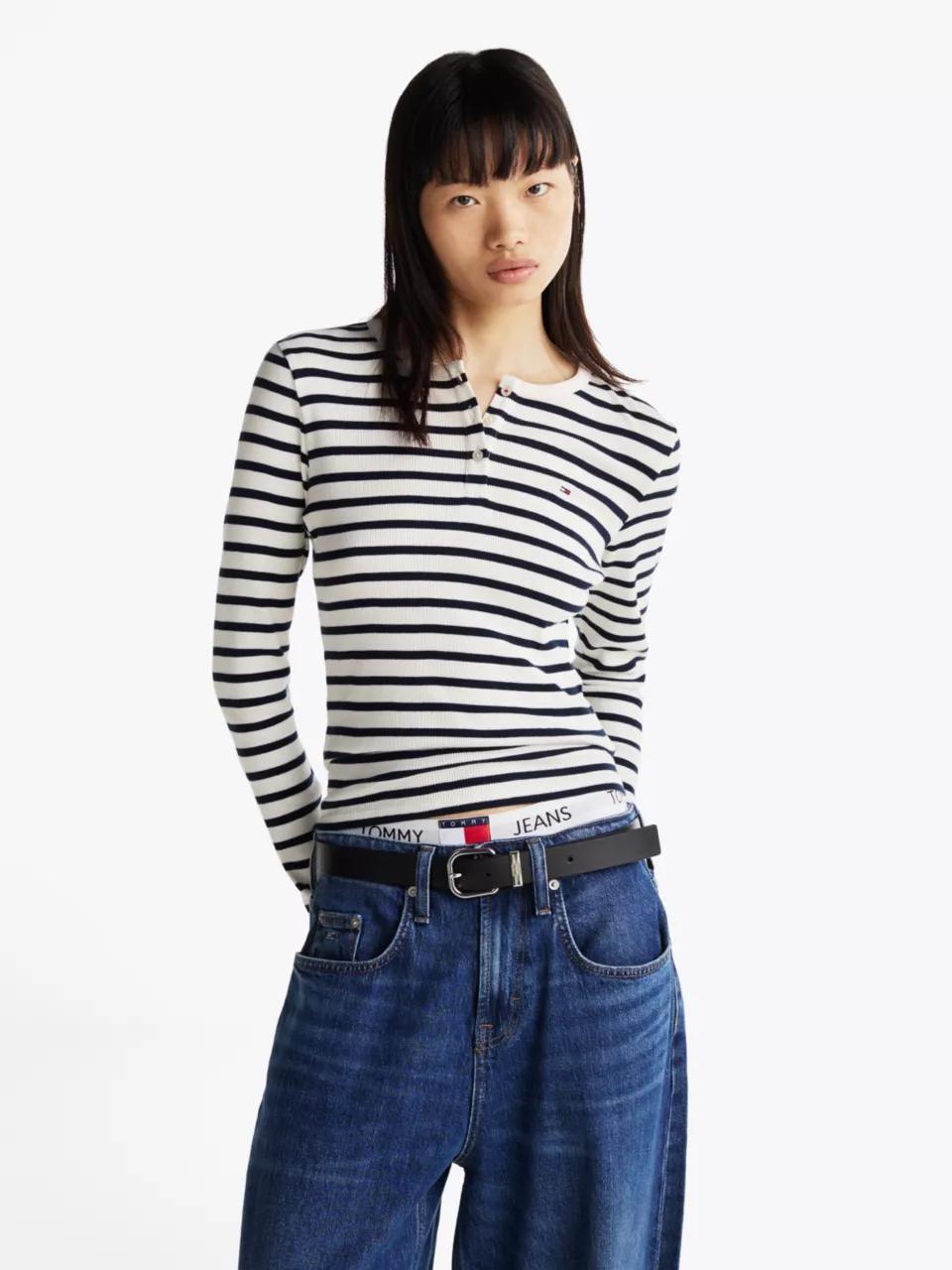 TJW SLM BUTTON RIB C DW0DW19501/0A7 TOMMY JEANS