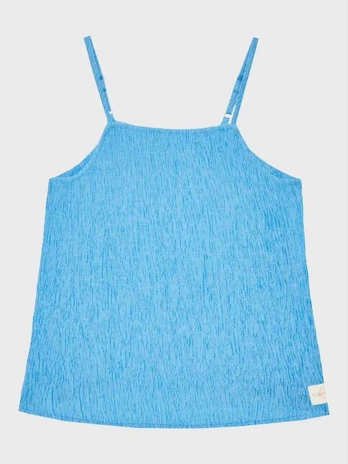 CRINKLE STRAP TOP 
