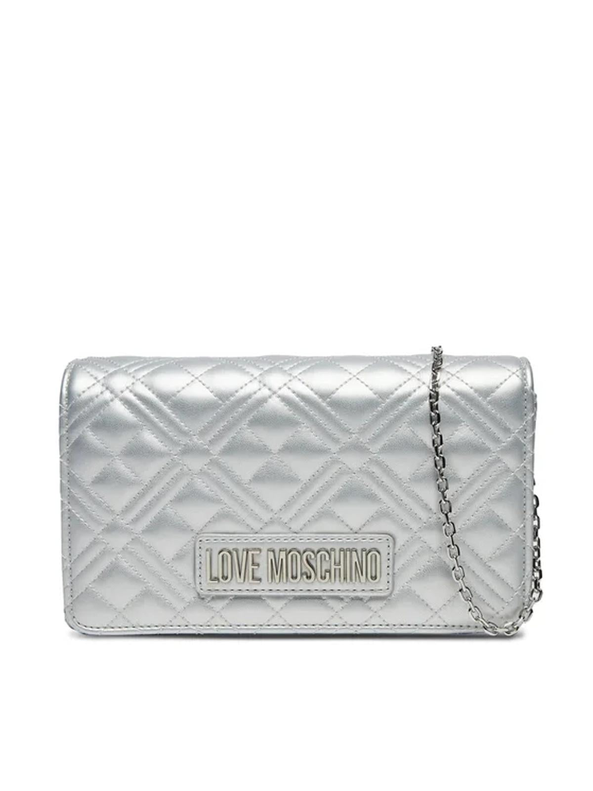 BORSA QUILTED PU METALLIC SILVER 