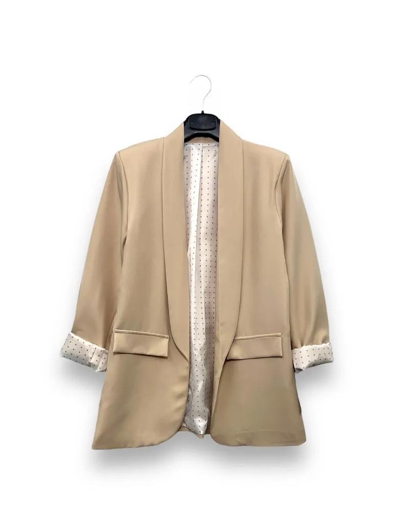 Blazer con fodera a pois 