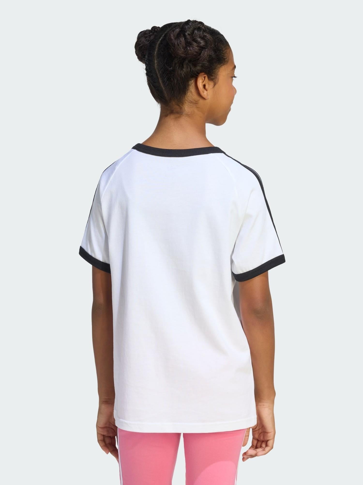 3 STRIPE TEE        WHITE/BLACK 