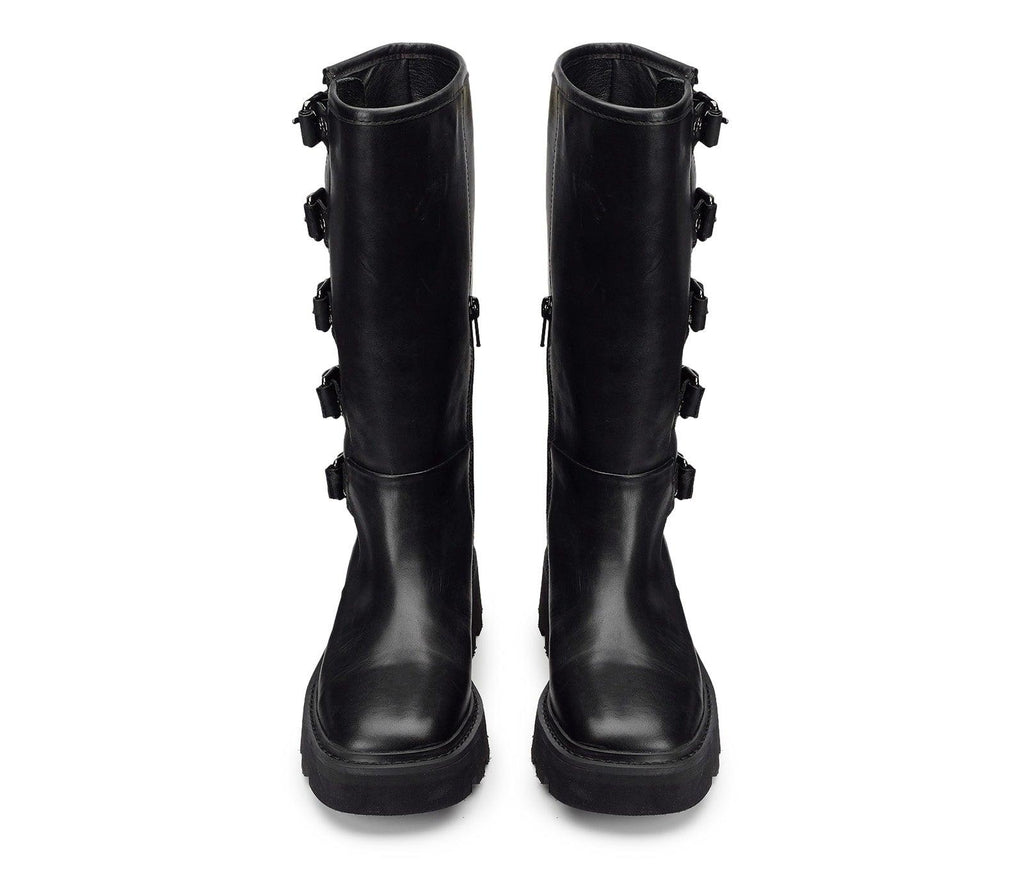 SKIN 3984 BOOT W LEATHER BLACK 