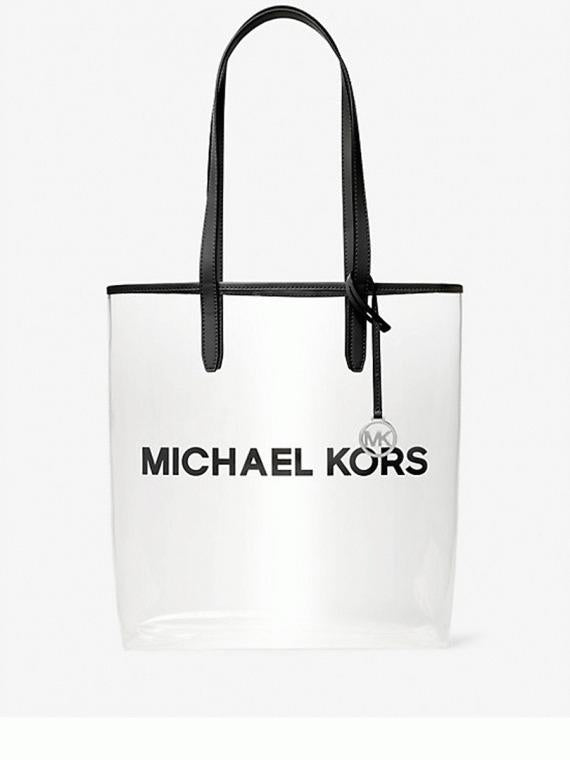 LG NS TOTE CLEAR VINYL TOTE 35S4S01T3P/BLACK MICHAEL KORS