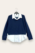 LOVEme Felpa con inserti a camicia