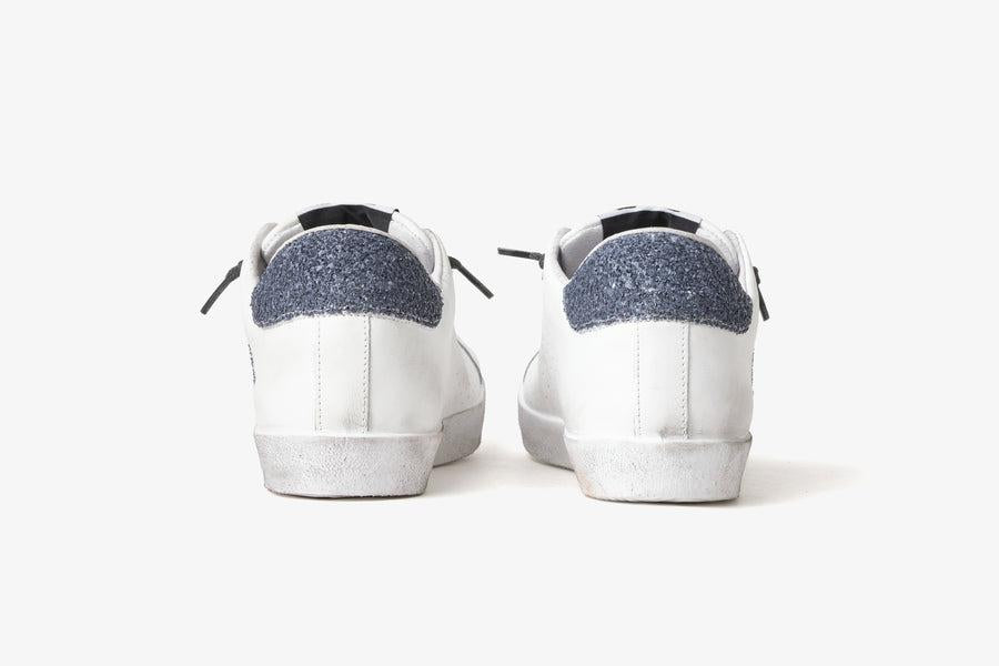 SNEAKERS PRIME STAR BIANCO/ARGENTO/BLU 