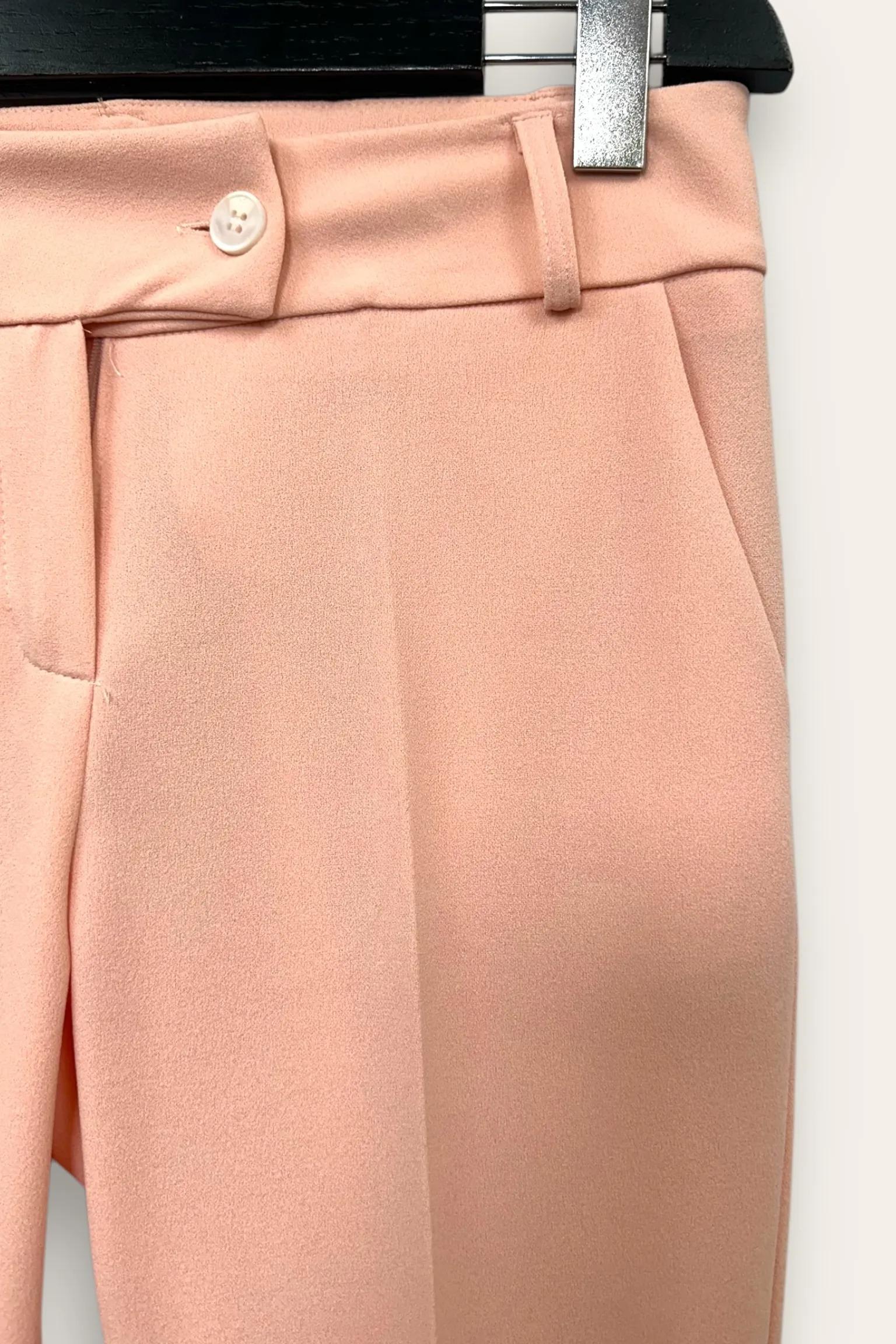 Pantalone a sigaretta in crepe AM-10661-AM-8042/Rosa LOVEme