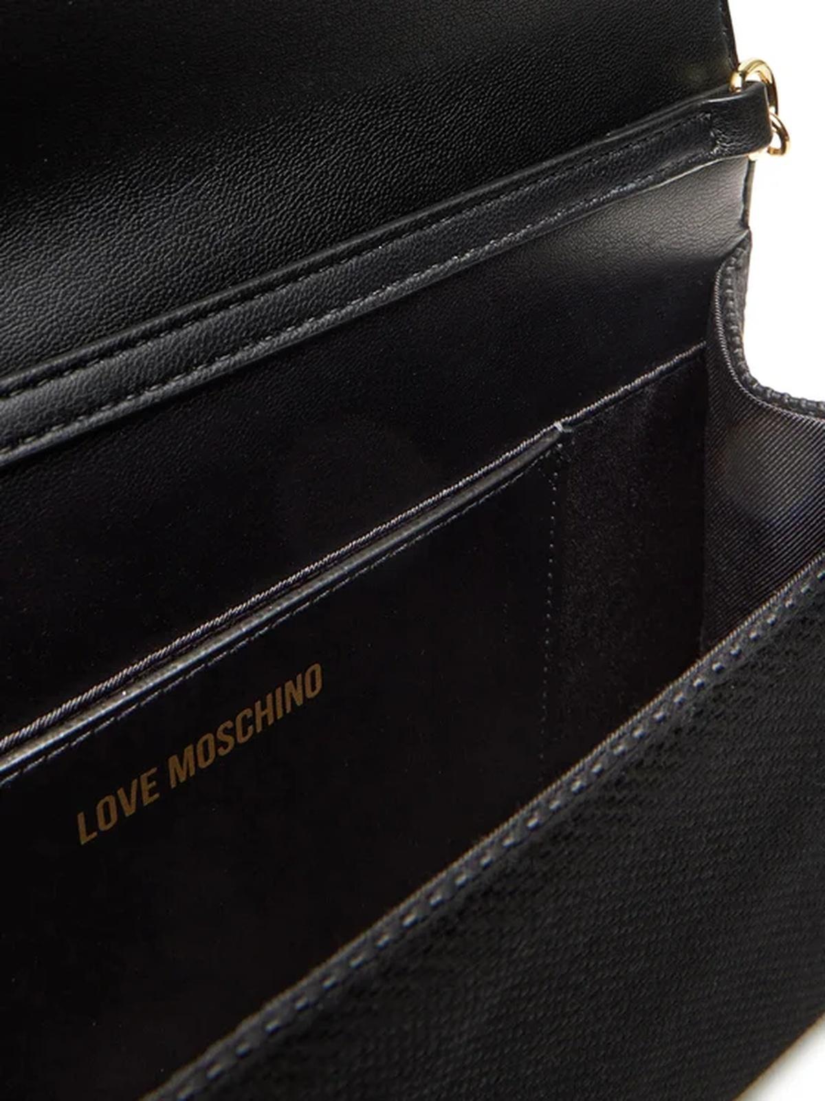 BORSA CANVAS NERO+PU NERO 