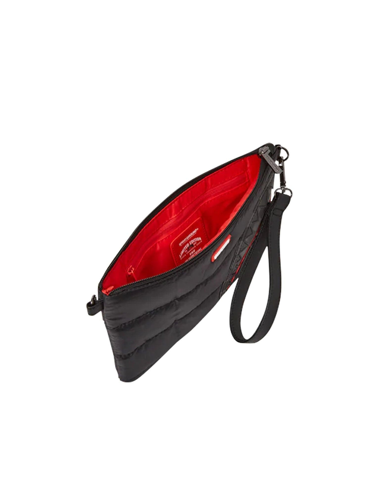 BLACK PUFFER GREY CHECK U POUCHETTE 