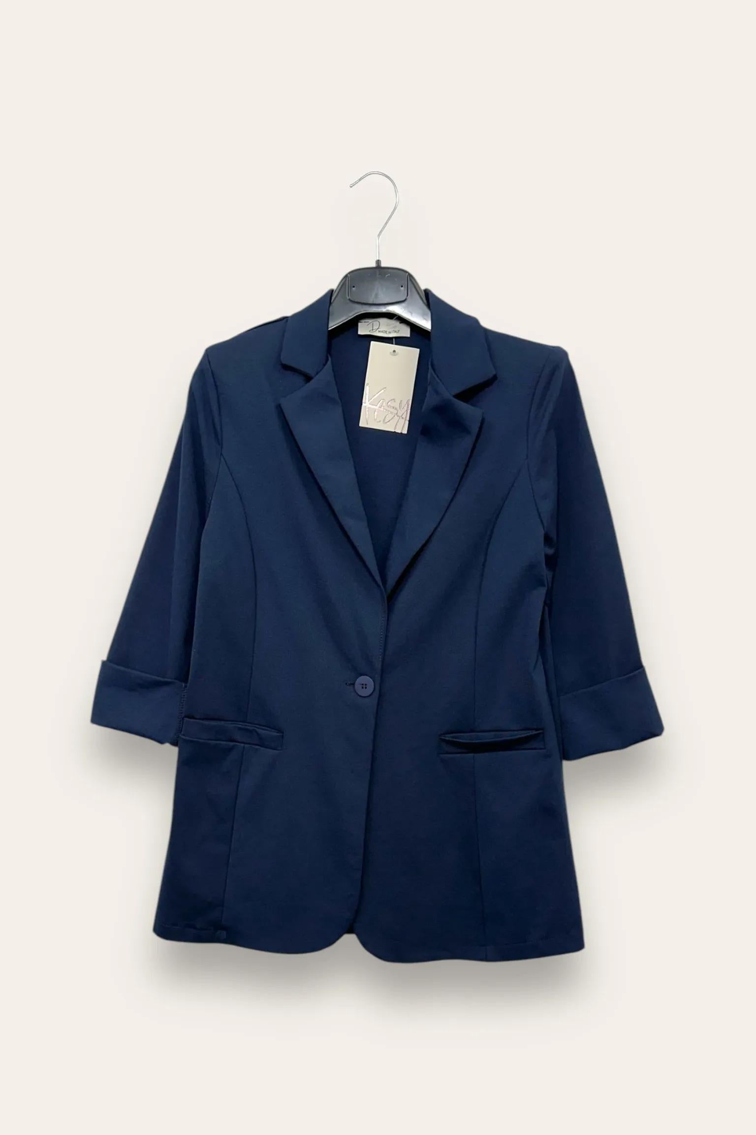 Giacca punto milano CH-10857/Blu LOVEme