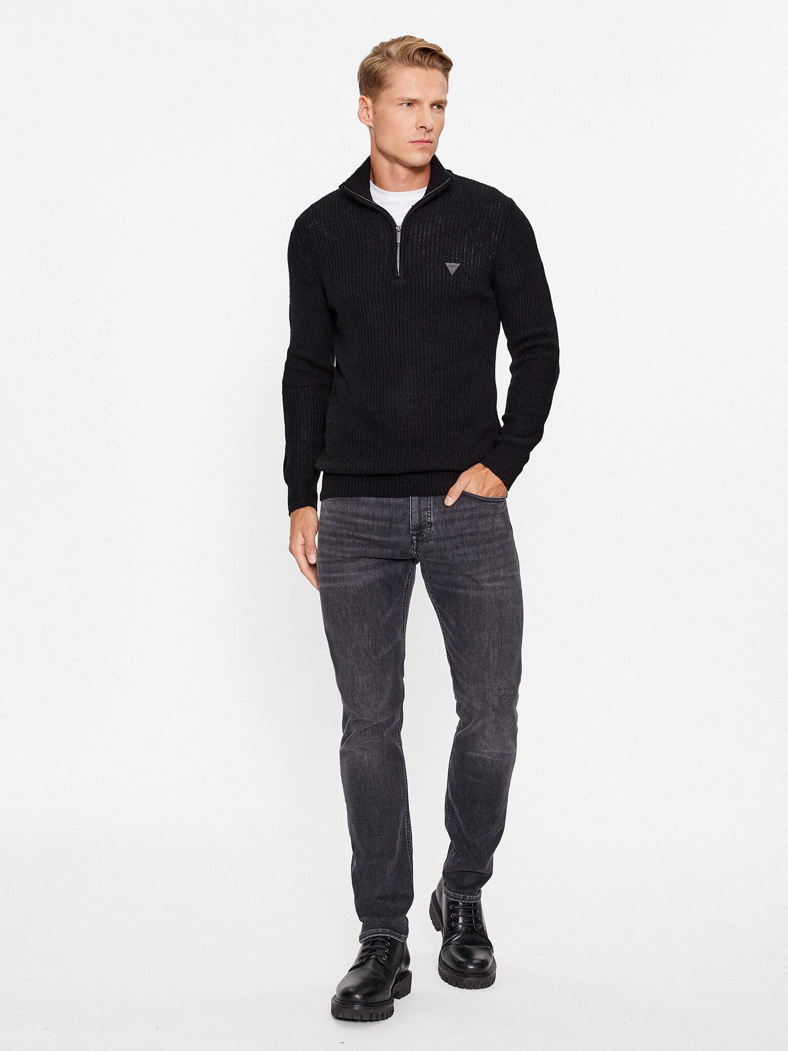 ARIC RIBBED CAMIONER SWTR M3BR47Z39B0/JBLK GUESS