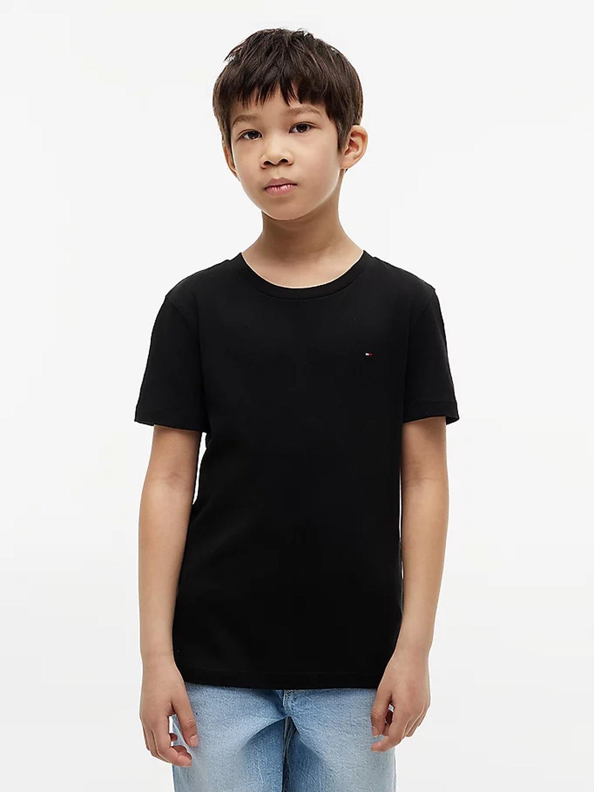 BOYS BASIC CN KNIT S/S 