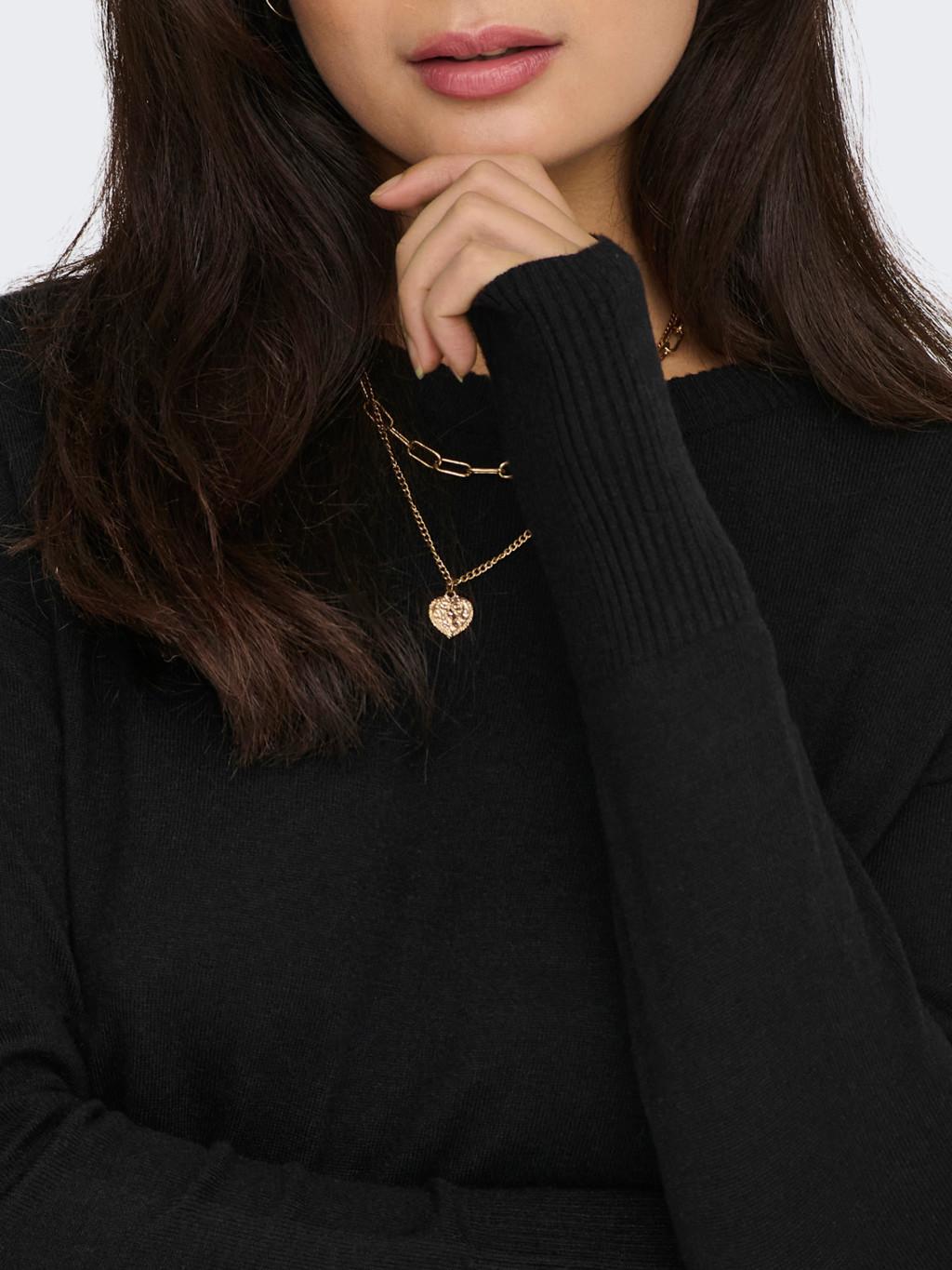 ONLIBI LS CROP O-NECK CC KNT 