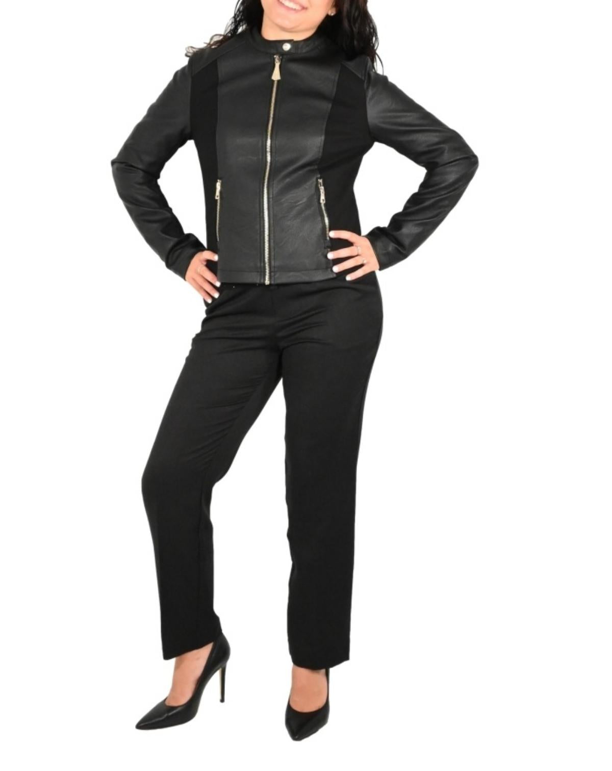 GIUBBINO BIKER MW9640037/NERO MARKUP