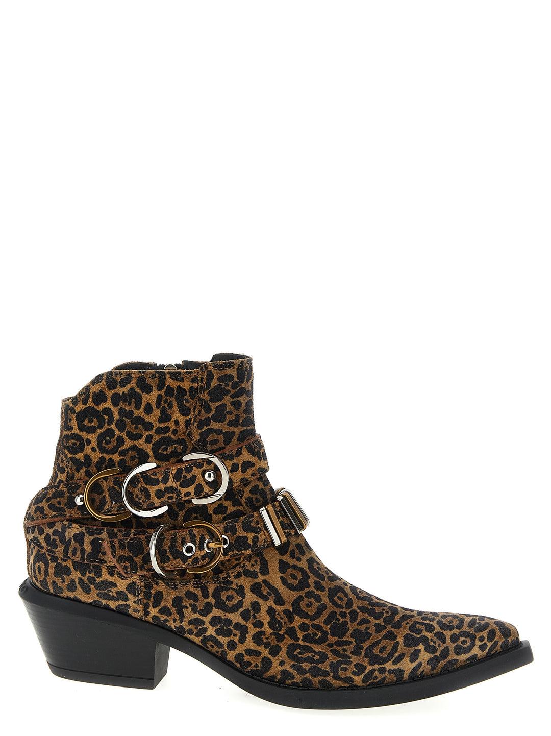 TEX 13 - ANKLE BOOT PRINTED COW SUEDE SD0343P088/M36 PINKO