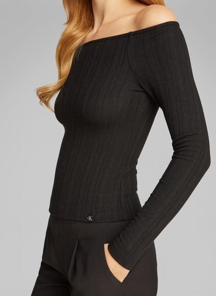 WARM TEXTURE RIB BAR J20J224992/BEH CALVIN KLEIN JEANS