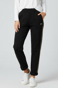 PANTALONE IN FELPA CON CATENA MW9620016/NERO MARKUP
