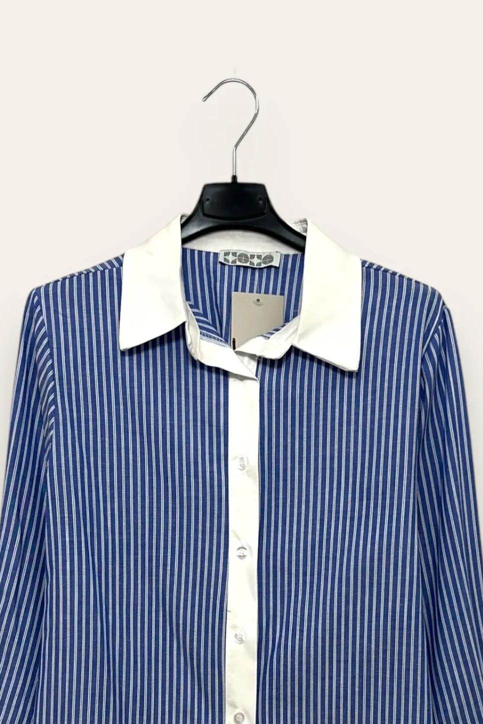 Camicia a righe CL-10684-CL-3517/Blu Jeans LOVEme