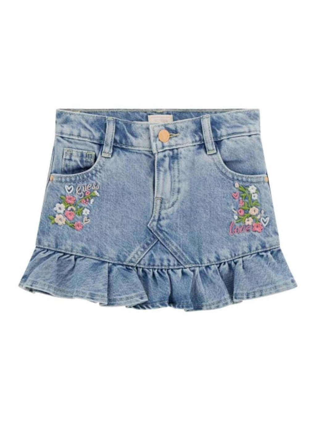 RIGID DENIM SKIRT W/ 