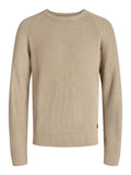 JACK AND JONES JJPANNEL KNIT CREW NECK AW25