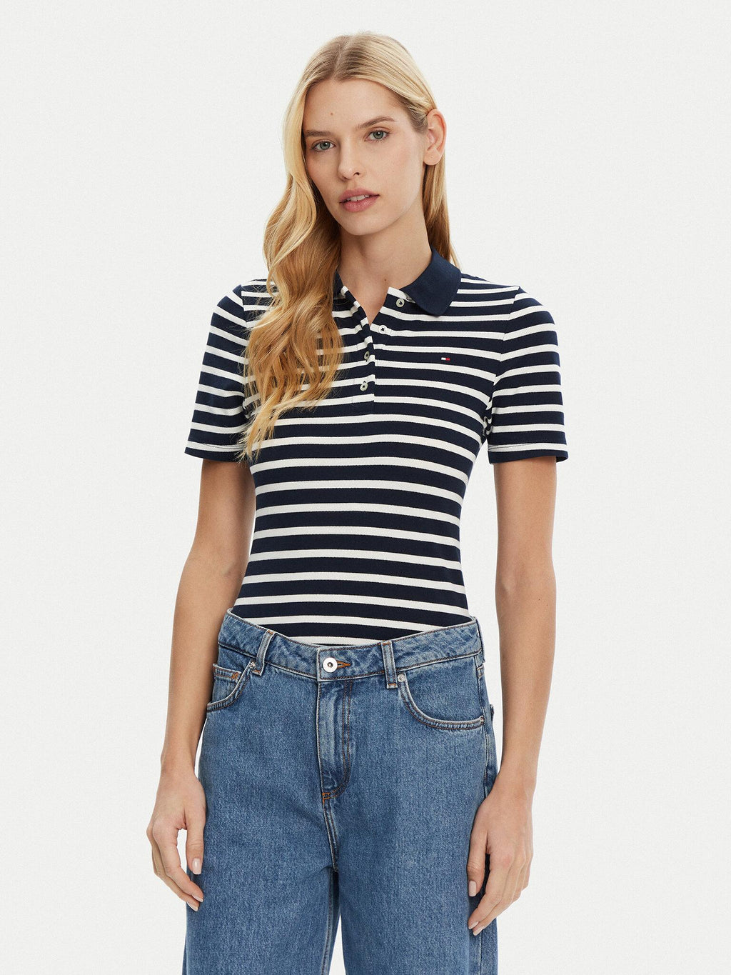 1985 SLIM PIQUE POLO WW0WW43225/0X4 TOMMY HILFIGER