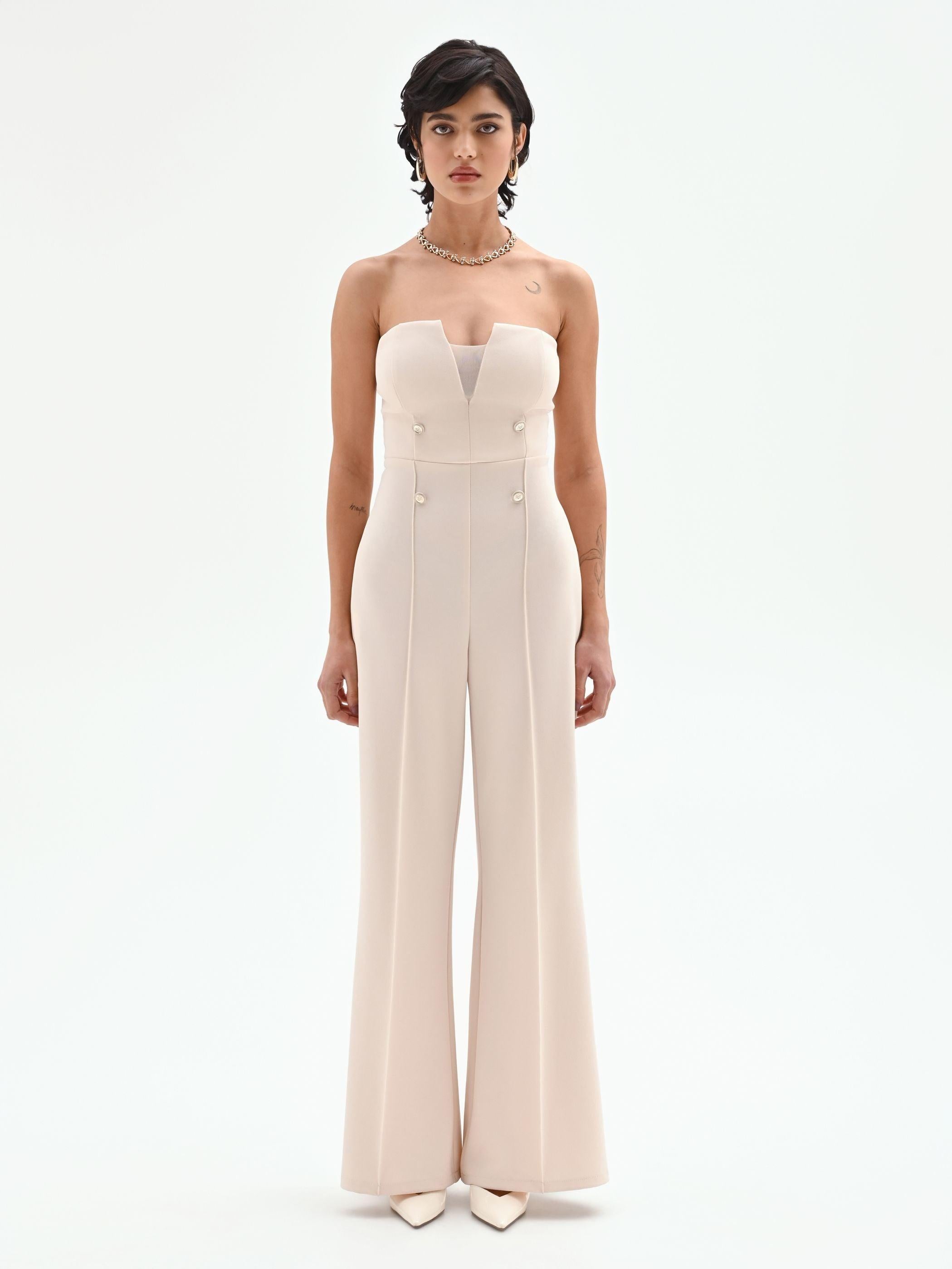 CFC 20265 G-TUTA PALAZZO CON BOTTONI SCUBA 