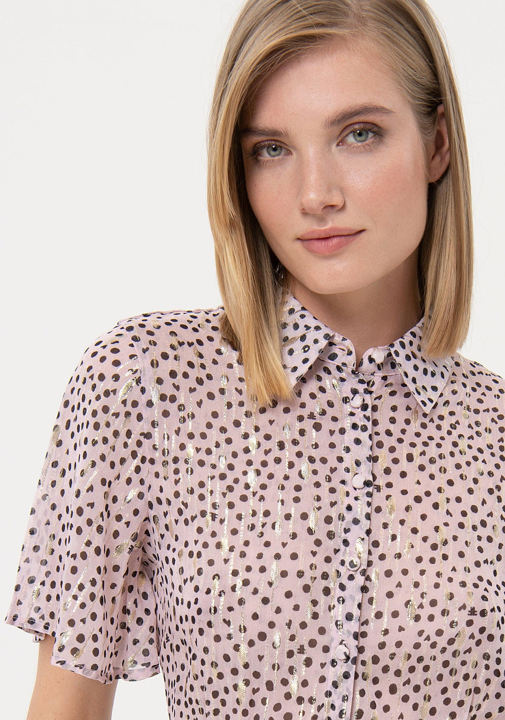 CROPPED SHIRT PINKHEARTPRINT 