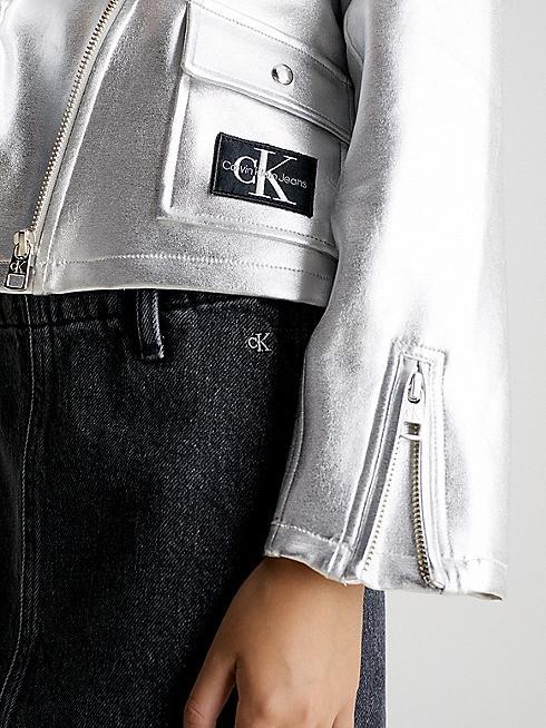 SILVER PERFECTO HWK JACKET IG0IG02307T/0IM CALVIN KLEIN JEANS