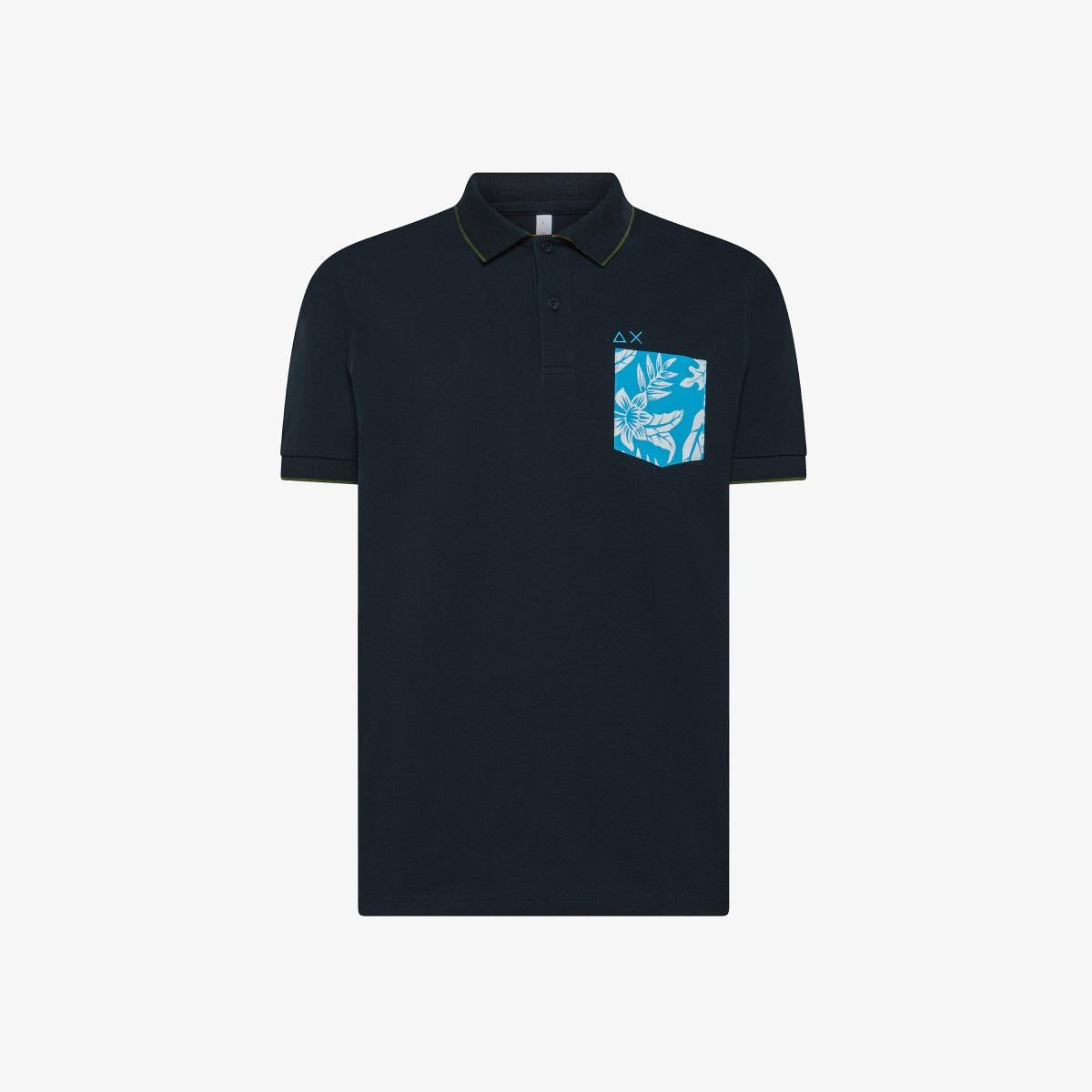 POLO PRINT POCKET S/S 
